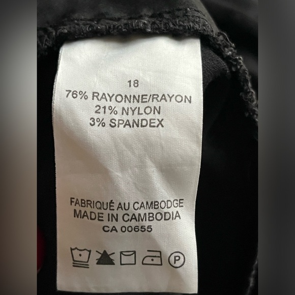 EUC US 18 Addition Elle Black Pencil Skirt With Pockets - Picture 5 of 5